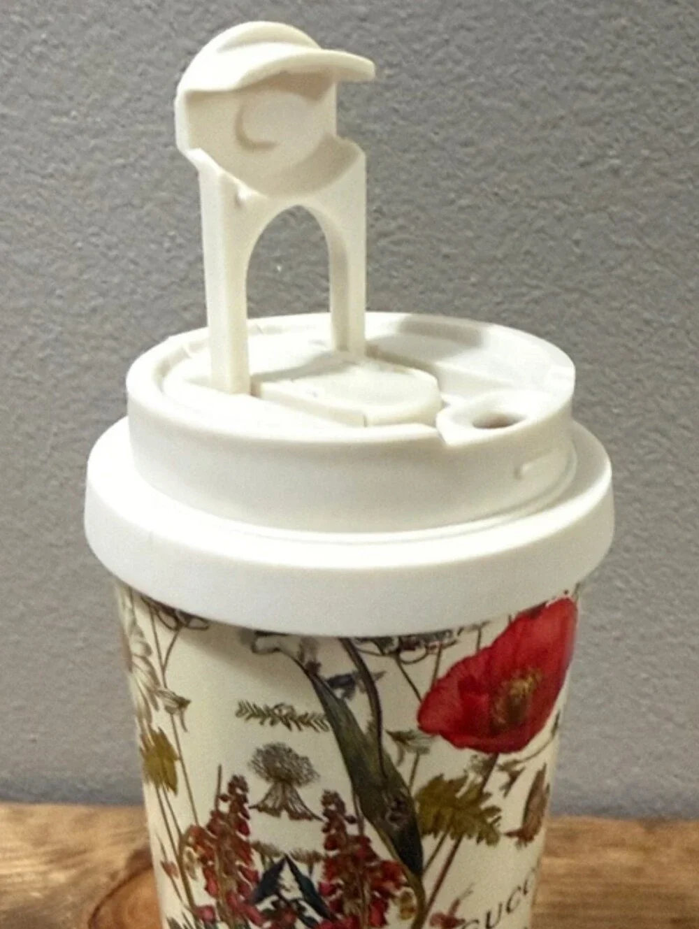 GUCCI Herbarium Floral Stainless Steel Travel Tumbler Mug w/ Box Dust Bag Straw - Picture 6 of 16